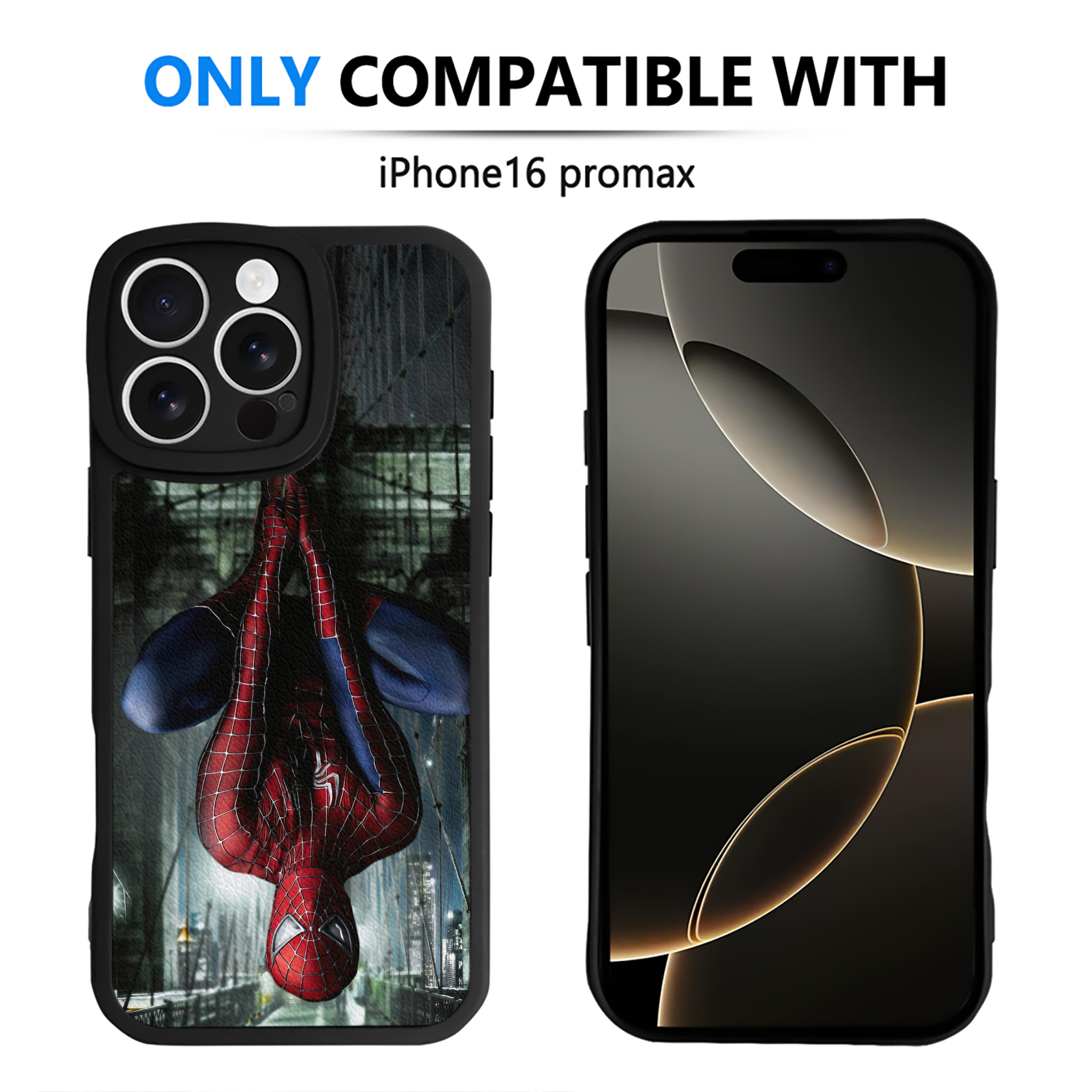 Spider Man スパイダーマン 【iPhone 16シリーズ対応】シリコンスマホケース（レザー調） 材質：シリコン